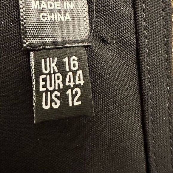 Missguided Asymmetric Hem Long Sleeve Belted Wrap Over Blouse Black Size 12 - Picture 6 of 7